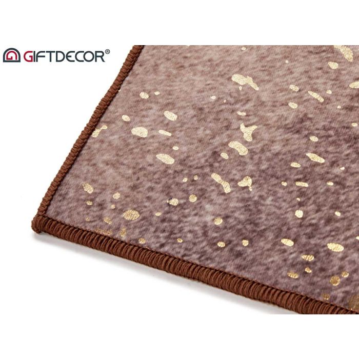 Alfombra Marron 100X150Cm Con Manchas Doradas Giftdecor (9 Unidades) 4 Alfombra Marron 100X150Cm Con Manchas Doradas Giftdecor (9 Unidades) 4