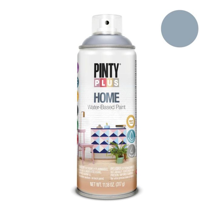 Pinty Plus HM121 Pintura acrílica en spray water-based para hogar, color Dusty Blue, 520 cc