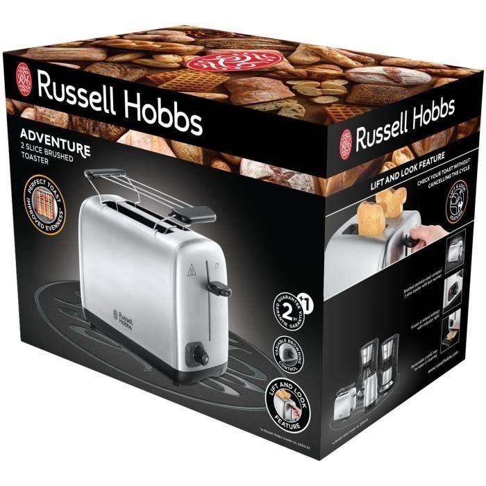 Tostador Adventure Russell Hobbs 24080-56 - Acero Inoxidable, Tueste Ajustable, Pan Congelado, Bandeja Recogemigas 4 Tostador Adventure Russell Hobbs 24080-56 - Acero Inoxidable, Tueste Ajustable, Pan Congelado, Bandeja Recogemigas 4