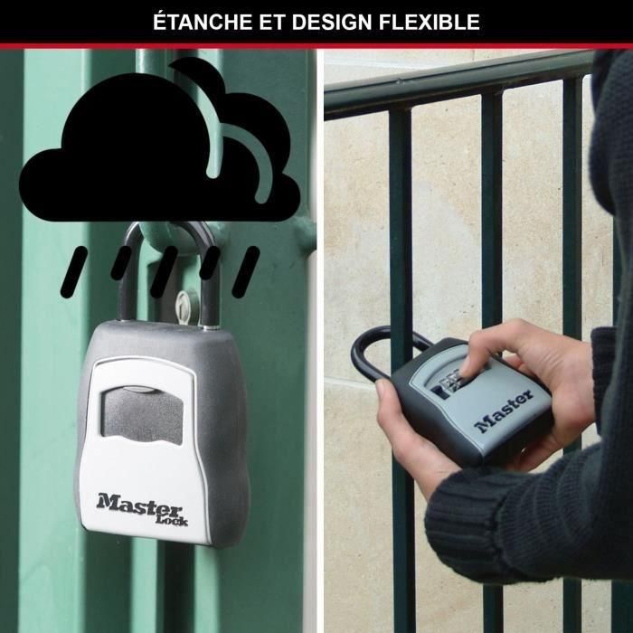 MASTERLOCK Seleccionar almacenamiento de clave de acceso con combinación programable + mango 4 MASTERLOCK Seleccionar almacenamiento de clave de acceso con combinación programable + mango 4