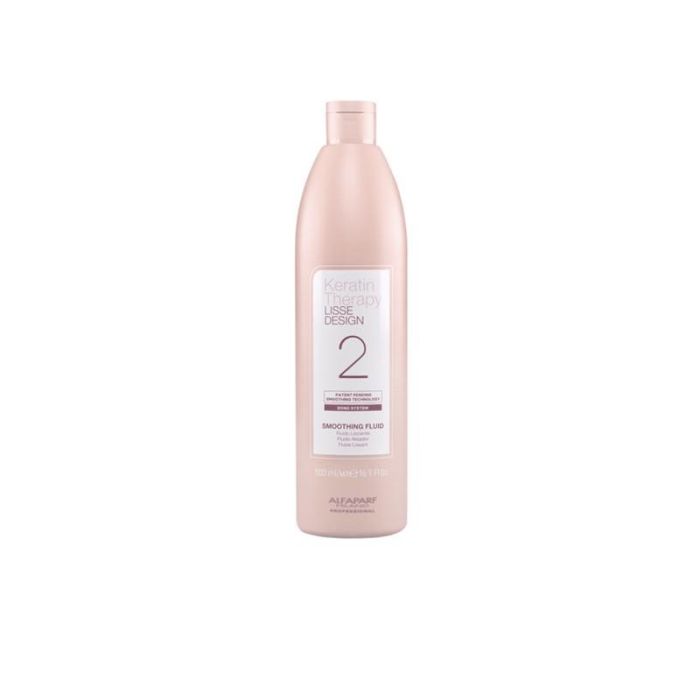 Alfaparf Keratin Therapy Lisse Design 2 Smoothing Fluid 500ml - Fluido Alisador con Queratina Anti-Frizz para Cabello Liso y Disciplinado