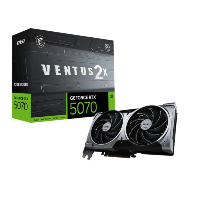MSI GeForce RTX 5070 12G VENTUS 2X OC NVIDIA 12 GB GDDR7 MSI GeForce RTX 5070 12G VENTUS 2X OC NVIDIA 12 GB GDDR7