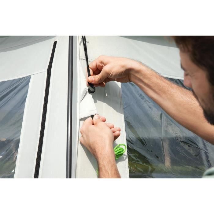 Bestway Flowclear Cúpula de protección para piscinas elevadas redondas 6x6x2.95m con protección UV UPF 50, 2 puertas y 8 ventanales 5