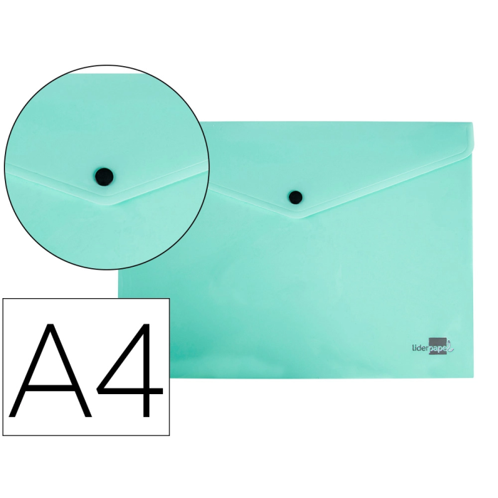 Liderpapel Carpeta Dossier con Broche de Polipropileno, Verde Manzana Opaco, Capacidad 50 Hojas, Din A4 0 Liderpapel Carpeta Dossier con Broche de Polipropileno, Verde Manzana Opaco, Capacidad 50 Hojas, Din A4 0