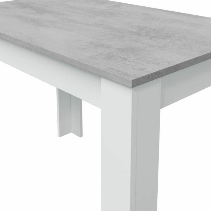 Mesa de comedor Cloe Rectangular Blanco Artik / Hormigón 109 x 67 x 78 cm 3