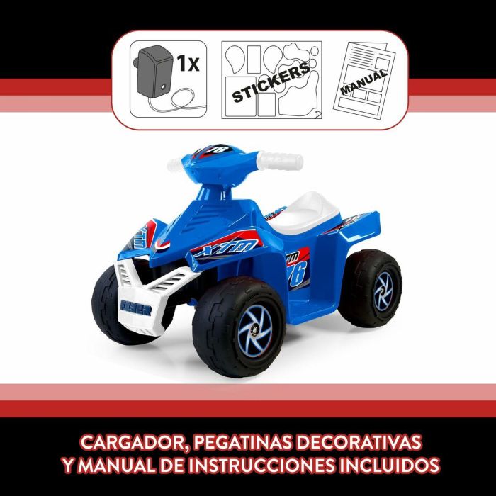 Feber Racy Quad Eléctrico Infantil Azul 6V, Vehículo a Batería para Niños de 18 meses a 3 Años (67x41x45 cm) 5