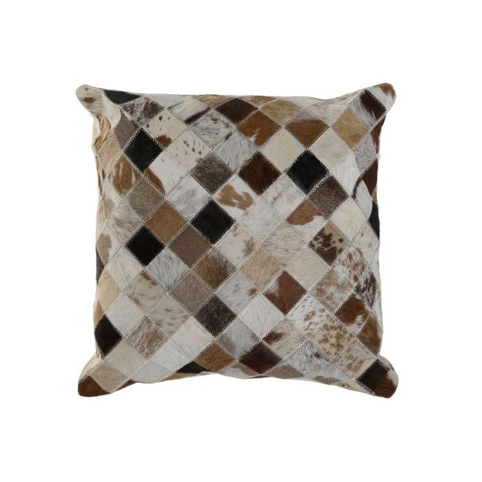 DKD Home Decor Cojín Colonial Camel Beige 10x40x40 cm, Colección Rancho, Poliéster y Piel con Cremallera DKD Home Decor Cojín Colonial Camel Beige 10x40x40 cm, Colección Rancho, Poliéster y Piel con Cremallera