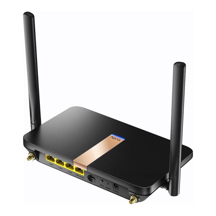 Cudy AC1200 Router Wi-Fi Mesh 4G LTE Cat4 Doble Banda 2.4 GHz y 5 GHz Negro Ethernet WAN Ranura SIM
