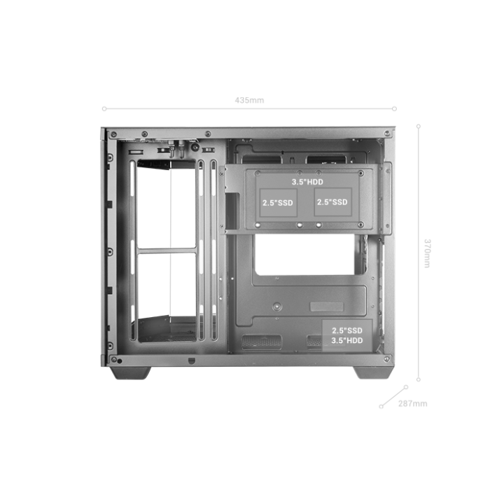 Mars Gaming MC3TCOREM Caja Micro-ATX con Triple Panel de Cristal Templado para Gaming 2
