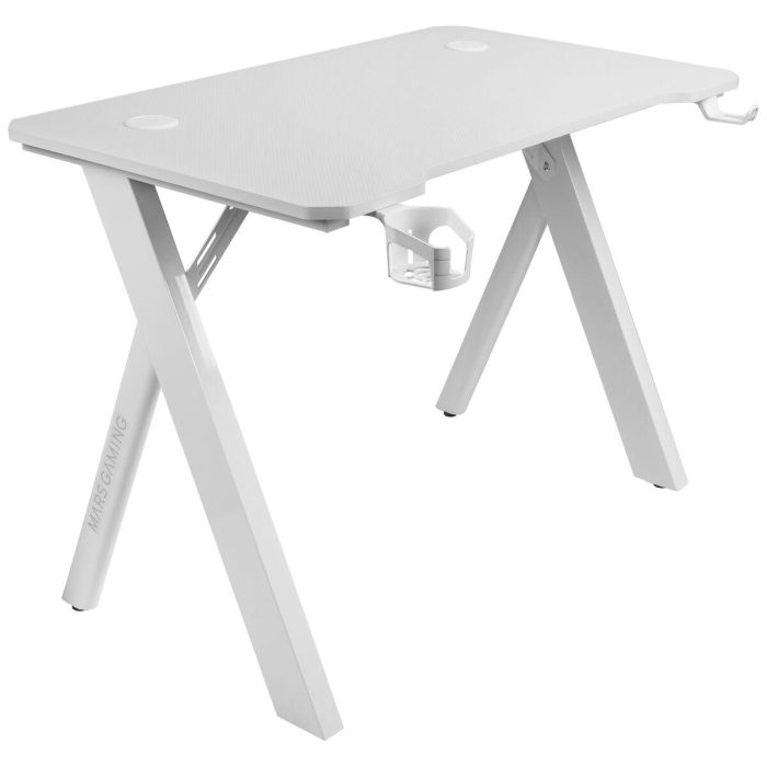 Mesa de Escritorio Mars Gaming MGD100RGBW Blanco Acero 100 x 60 cm 4 Mesa de Escritorio Mars Gaming MGD100RGBW Blanco Acero 100 x 60 cm 4