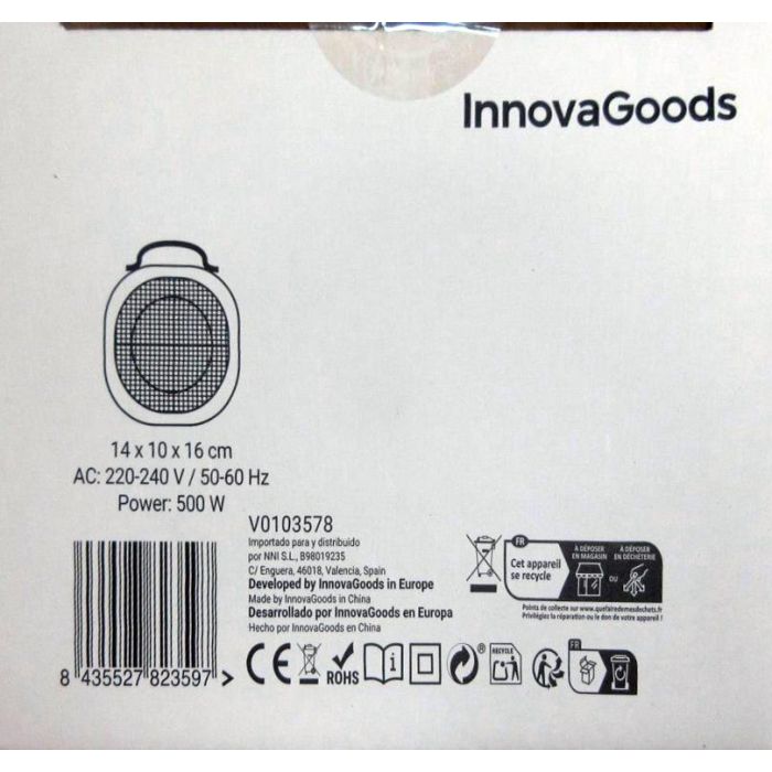 Mini Calefactor Eléctrico Portátil Bliwarm InnovaGoods 18 Mini Calefactor Eléctrico Portátil Bliwarm InnovaGoods 18