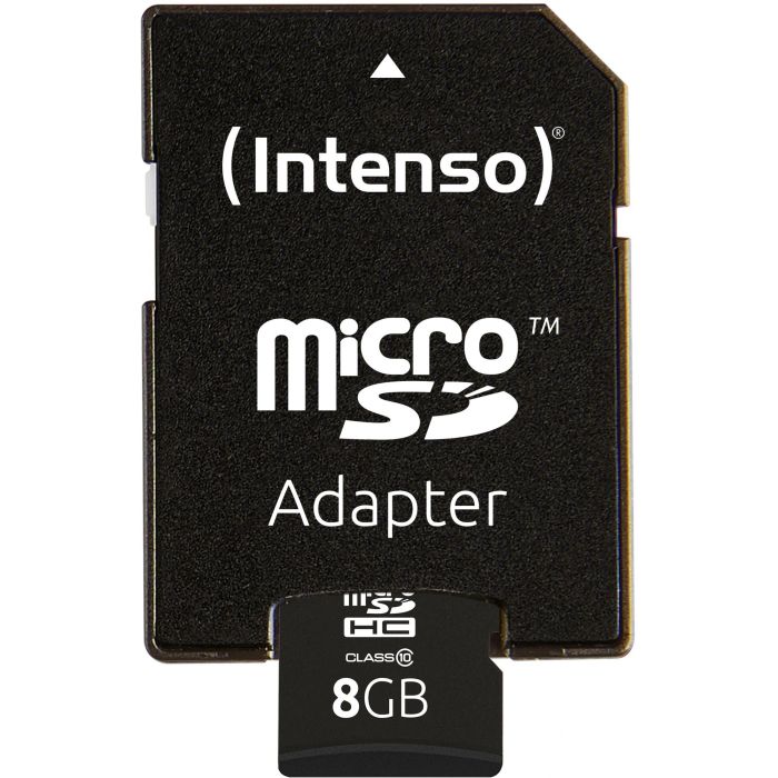Intenso 3413460 MicroSDHC 8GB Clase 10 25MB/s Negra con Adaptador SD Resistente a golpes y agua 2 Intenso 3413460 MicroSDHC 8GB Clase 10 25MB/s Negra con Adaptador SD Resistente a golpes y agua 2