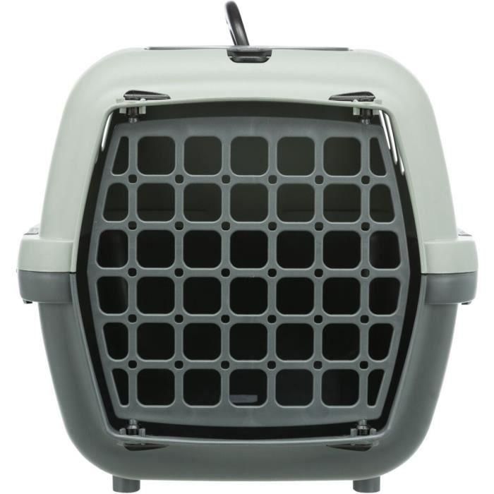 TRIXIE Caja de transporte Capri 2 - XS-S - 37 x 34 x 55 cm - Antracita, gris y verde - Para perros 2