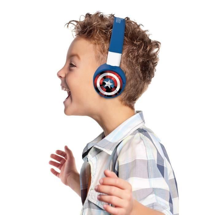 AVENGERS - Auriculares Bluetooth 2 en 1 - Auriculares con cable cómodos y plegables para niños con limitación de sonido - LEXIBOOK 2 AVENGERS - Auriculares Bluetooth 2 en 1 - Auriculares con cable cómodos y plegables para niños con limitación de sonido - LEXIBOOK 2