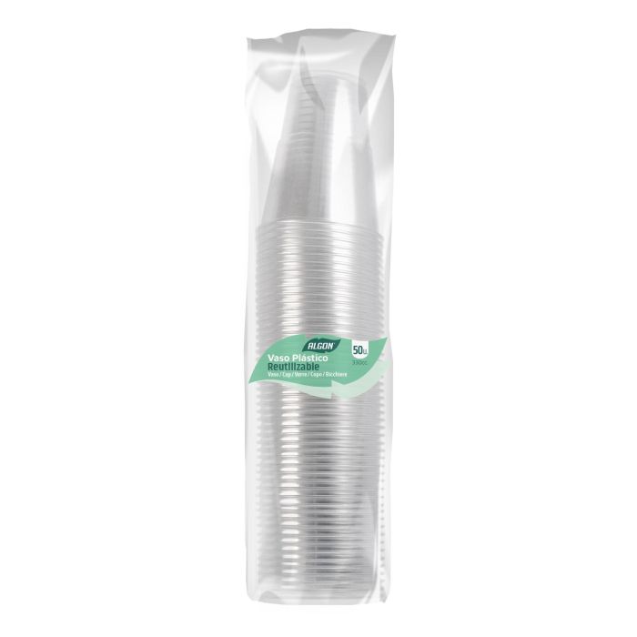 Set de 50 vasos transparentes 330 cc Algon (12 Cajas) 2 Set de 50 vasos transparentes 330 cc Algon (12 Cajas) 2