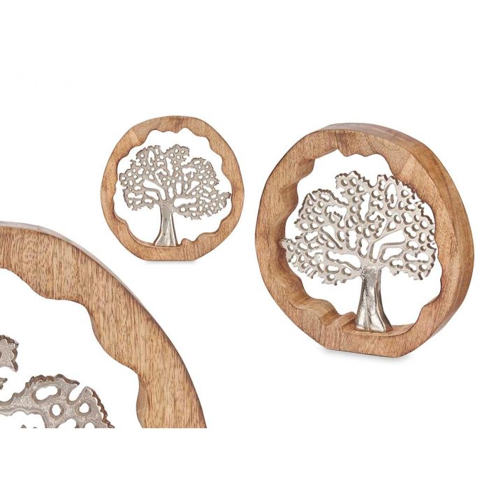 Árbol de la Vida en Metal Plata con Soporte de Madera 25x25x4 cm - Giftdecor (6 Unidades) Árbol de la Vida en Metal Plata con Soporte de Madera 25x25x4 cm - Giftdecor (6 Unidades)