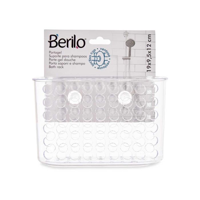 Berilo Portagel Grande con Ventosa Transparente 19x12x9 cm (24 Unidades) 2