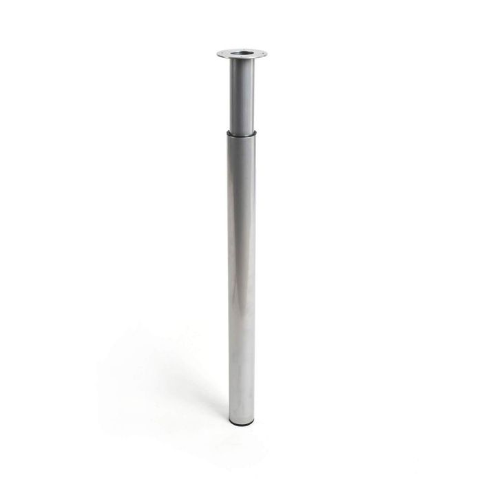 Rei Pata extensible cilíndrica de acero mod.406e, acabado aluminio, Ø6x71/110cm, para mesas y encimeras Rei Pata extensible cilíndrica de acero mod.406e, acabado aluminio, Ø6x71/110cm, para mesas y encimeras