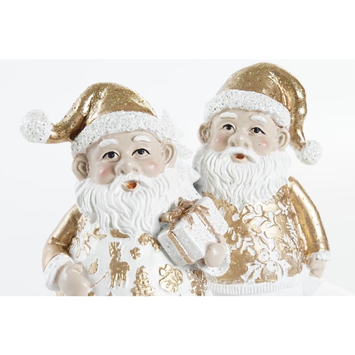 Figura Navidad Moderna DKD Home Decor Dorado 6 x 13.5 x 8 cm (2 Unidades) 1