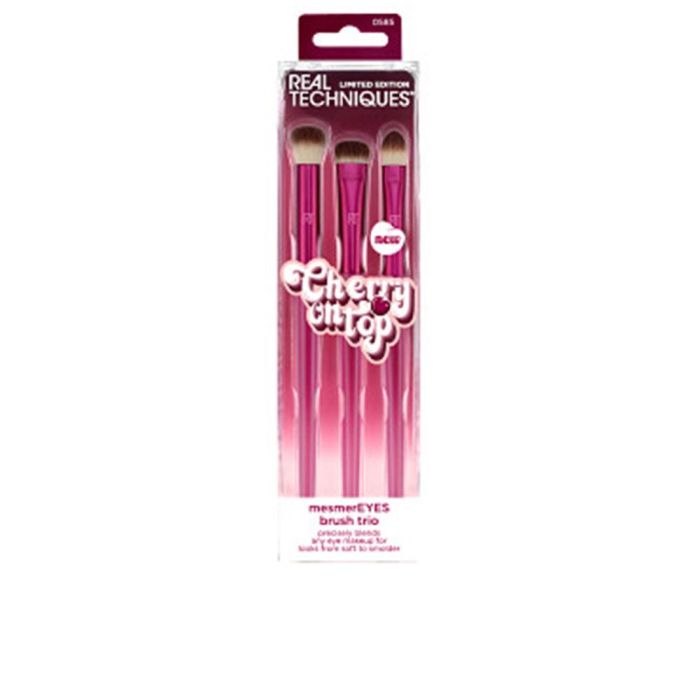 Real Techniques MesmerEYES Brush Trio 3 Unidades - Brochas para Difuminar Sombras de Ojos Precisión - Colección Cherry On Top Real Techniques MesmerEYES Brush Trio 3 Unidades - Brochas para Difuminar Sombras de Ojos Precisión - Colección Cherry On Top