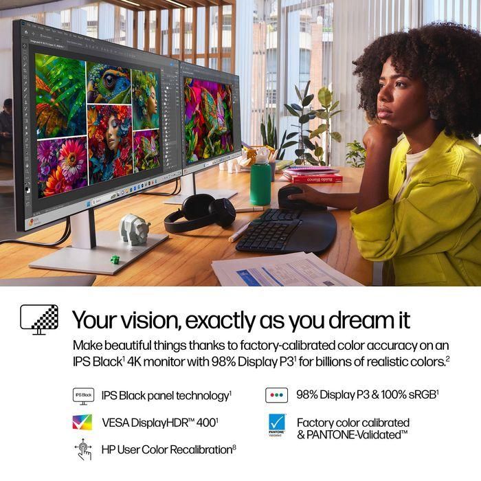 HP Monitor S7 Pro 727pk / 27" / 4K / HDMI-DisplayPort-USB(A)-USB(C) / Regulable Altura 6 HP Monitor S7 Pro 727pk / 27" / 4K / HDMI-DisplayPort-USB(A)-USB(C) / Regulable Altura 6