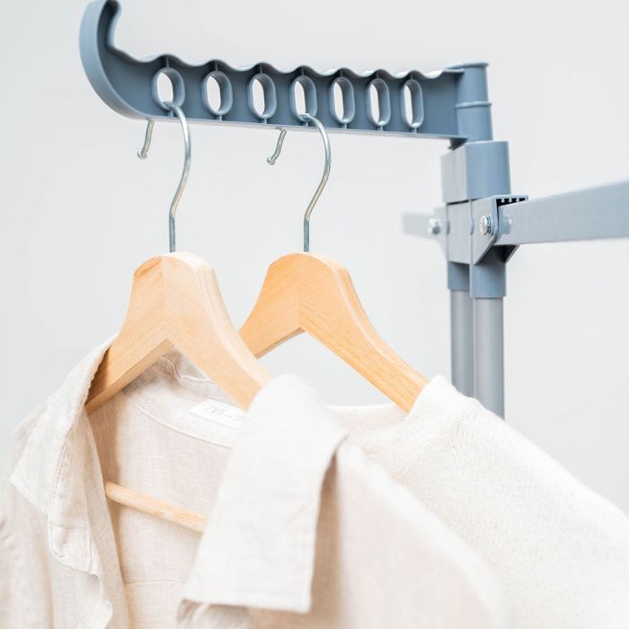 Tendedero Plegable Vertical Extensible con Ruedas Dolver XL InnovaGoods 30 Barras 6