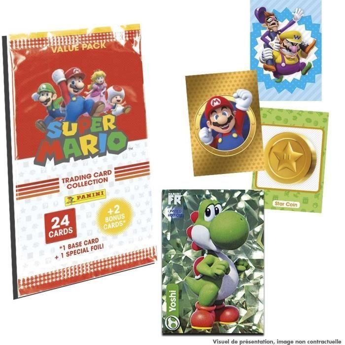 PANINI - Super Mario Trading Cards - Fat Pack De 24 Cartas + 2 Cartas De Bonificación 1 PANINI - Super Mario Trading Cards - Fat Pack De 24 Cartas + 2 Cartas De Bonificación 1