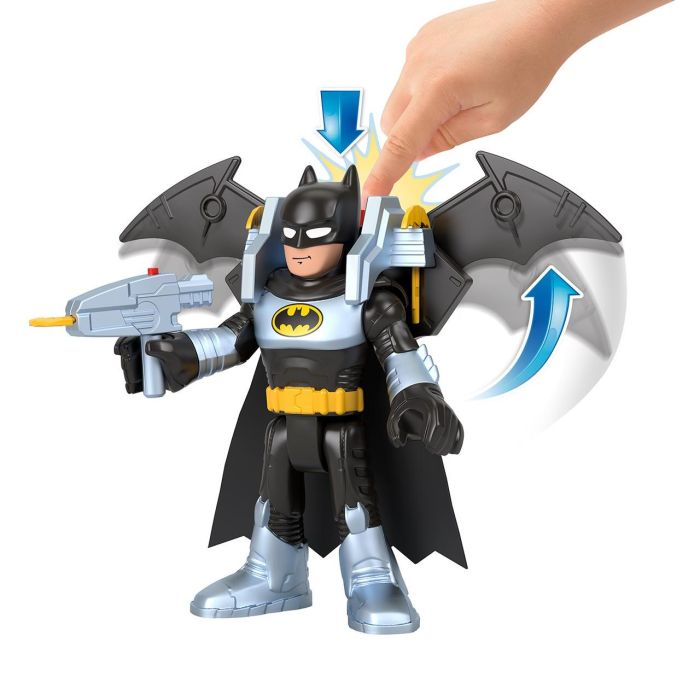 Imaginext Figura Grande Batman C/Batplaneador Hvy12 Mattel 3