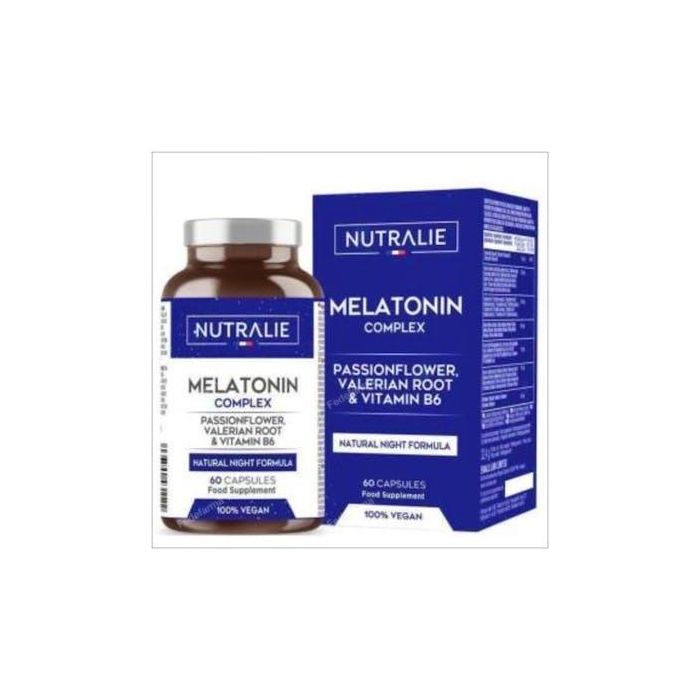NUTRALIE Melatonina Complex Pasiflora Valeriana 60 Cápsulas para Conciliar el Sueño