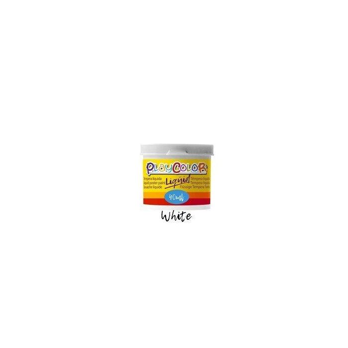 Tempera Playcolor Liquid 40 Ml (Bote) Blanco Estuche De 6