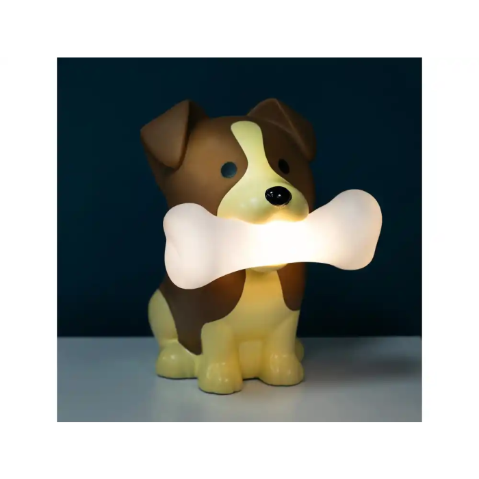 Wondee Lámpara Rufus The Dog Luz Ambiente Perro con Hueso Brillante 11,5 x 13,8 x 14,3 cm Batería 4