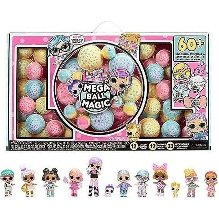 LOL SURPRISE MGA1695897586331 - 12 Bolas Mágicas con Muñecos Coleccionables Mega Ball