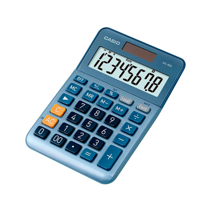 Casio Calculadora Sobremesa MS-80E Azul Oficina 2