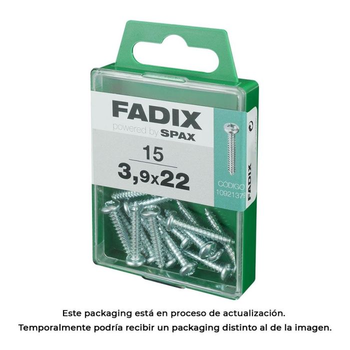 Fadix Tornillo Rosca Chapa Cincado Cr 3,9x22mm, Caja 15 unidades 0 Fadix Tornillo Rosca Chapa Cincado Cr 3,9x22mm, Caja 15 unidades 0