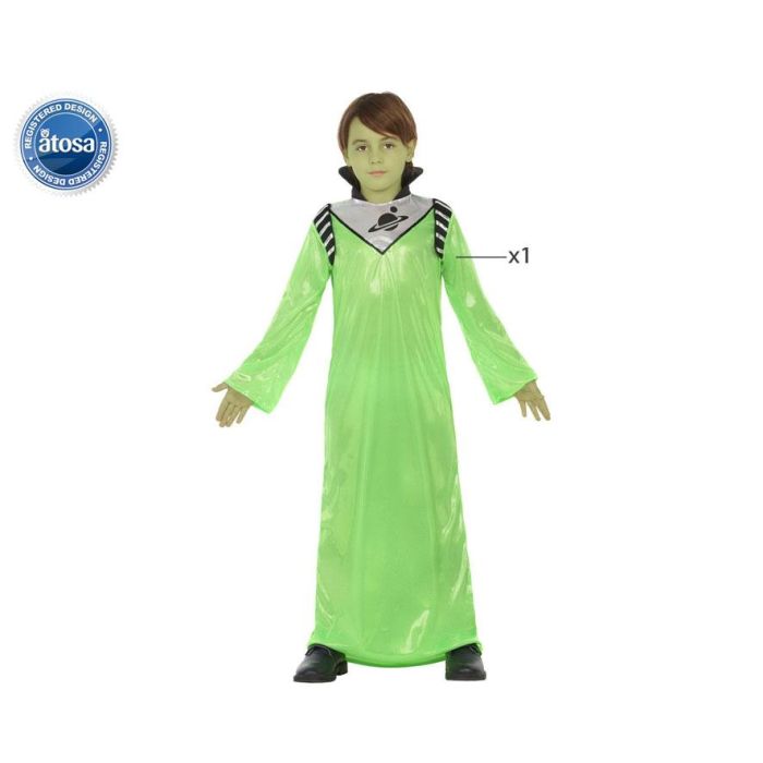 Disfraz Alien Verde Niño Infantil Túnica 3-4 Años Disfraz Alien Verde Niño Infantil Túnica 3-4 Años