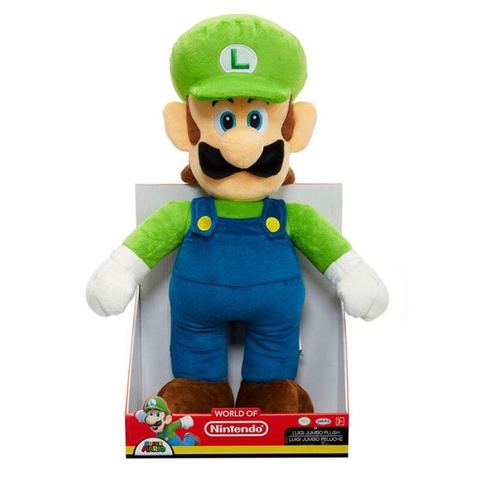 Peluche Jumbo Luigi Super Mario Nintendo 50cm 0 Peluche Jumbo Luigi Super Mario Nintendo 50cm 0