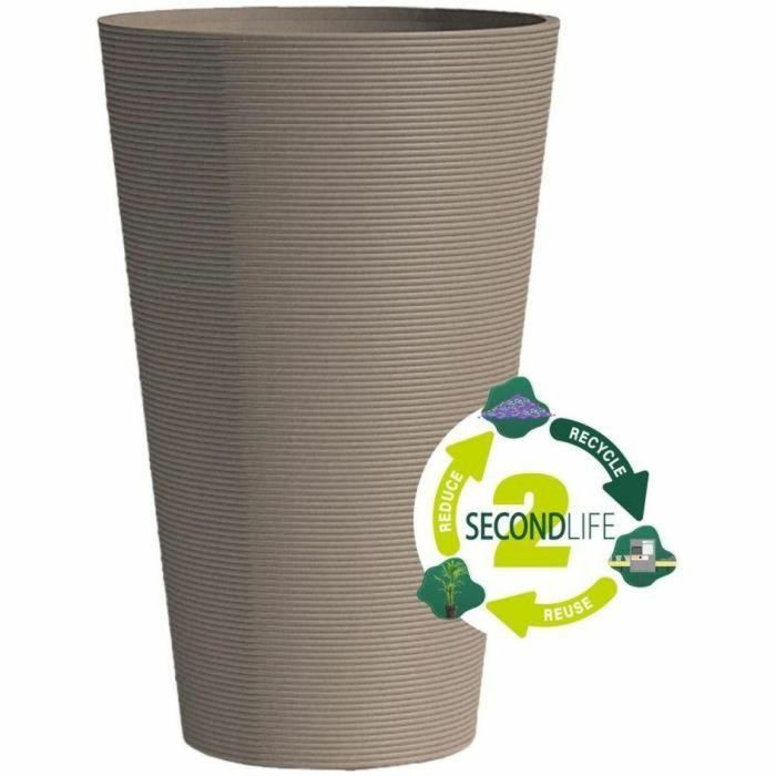 Maceta alta - GARDEN ID - Green Care Sense Tall Taupe - 55 cm - 10 años de garantía - 100% reciclado - Resistencia a los rayos UV y a las heladas 3