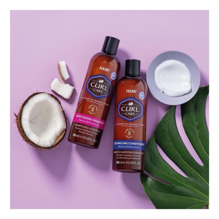 Hask Champú Hidratante Curl Care para Cabello Rizado 355 ml 2 Hask Champú Hidratante Curl Care para Cabello Rizado 355 ml 2