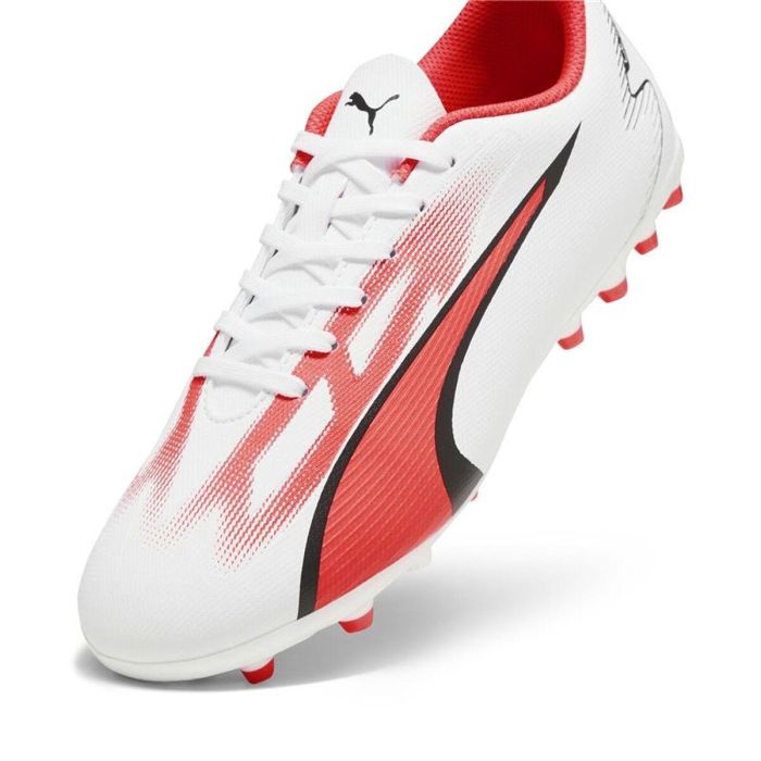 Botas de Fútbol para Niños Puma Ultra Play MG Blanco Rojo 38.5 2
