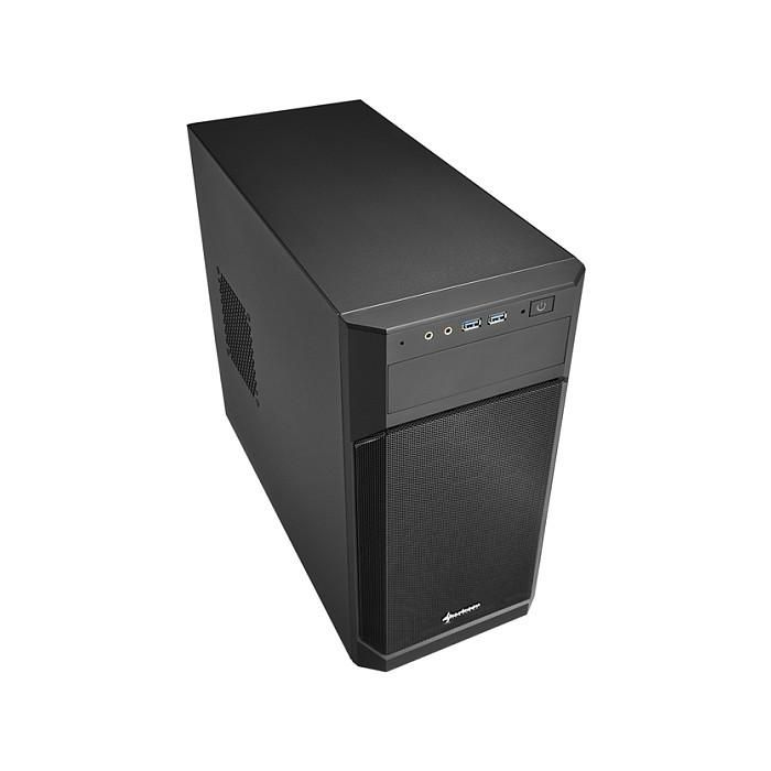 SHARKOON V1000 Mini Tower Negro Caja Micro-ATX con Flujo de Aire Óptimo