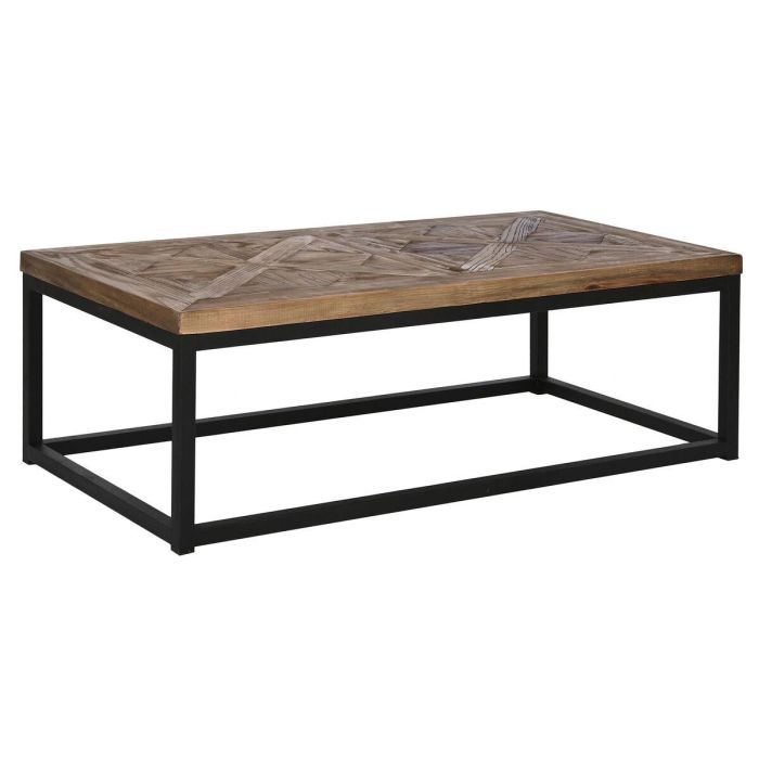 Mesa Centro Shabby DKD Home Decor Natural Negro 65 x 41 x 125 cm