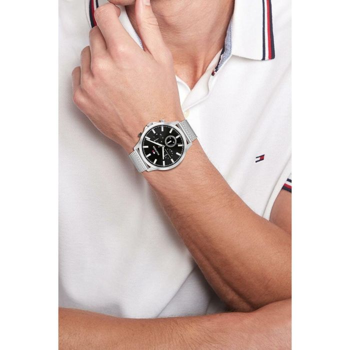 Reloj Hombre Tommy Hilfiger 1683473 Negro Plateado 1