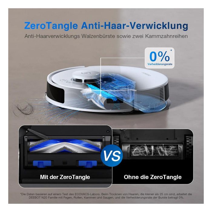 Ecovacs Deebot N20 Plus Robot Aspirador y Fregador Inteligente, Sin Bolsa, Navegación Láser TrueMapping, Compatible con Alexa y Google Assistant, Color Blanco