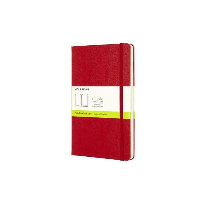 Cuaderno Moleskine Clasico Tapa Dura 13X21 240H 70Gr. Lisa Con Goma Roja