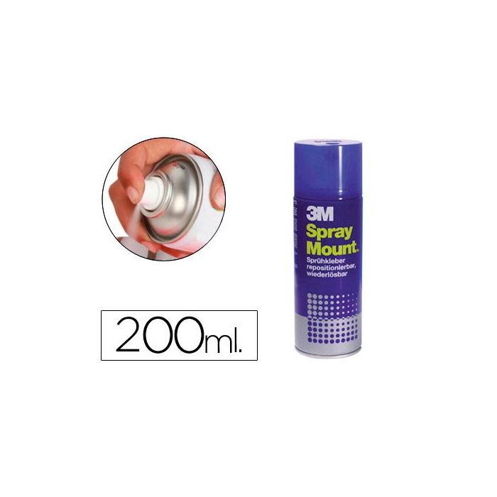 Pegamento 3M Spray Mount Adhesivo Reposicionable Por Tiempo Limitado Bote De 200 mL