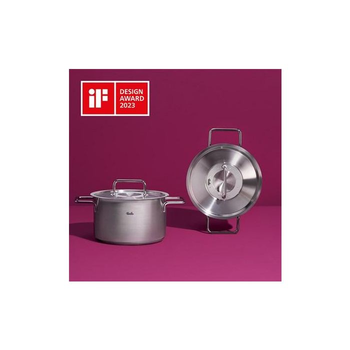 Fissler Pure Profi Cacerola de 24 cm con tapa de metal - Acero inoxidable reciclado - Ref 08612424000/0 7