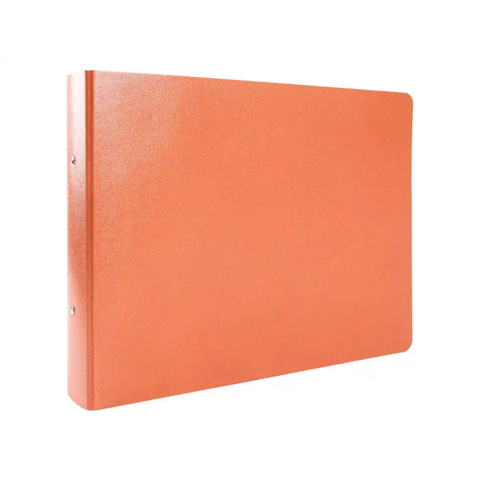 Liderpapel Carpeta de 2 anillas 40mm cuarto apaisado carton cuero 1