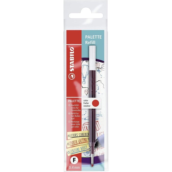 Stabilo Recambio Tinta De Gel Retráctil Palette Fine Rojo -10U-