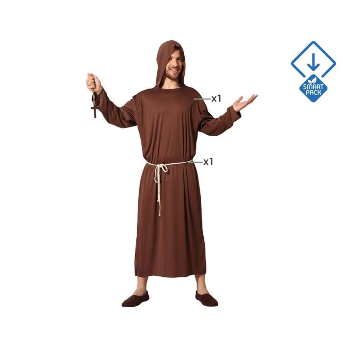 Disfraz Monje Hombre Adulto Marrón XS-S Disfraz Monje Hombre Adulto Marrón XS-S
