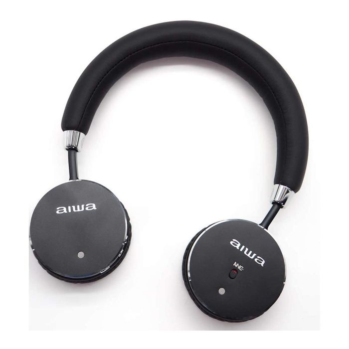 Aiwa Auriculares Inalambricos Bluetooth HSTBTN-800Bk Negro con Cancelación de Ruido y Hyperbass 2